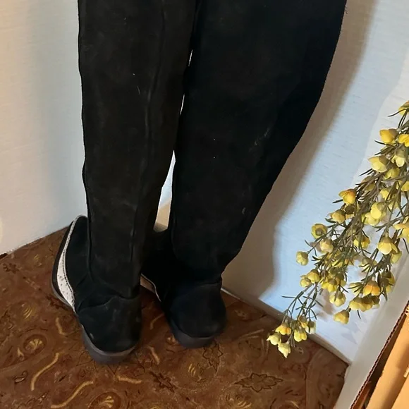 Free People Sterling Western Tall Black Boots